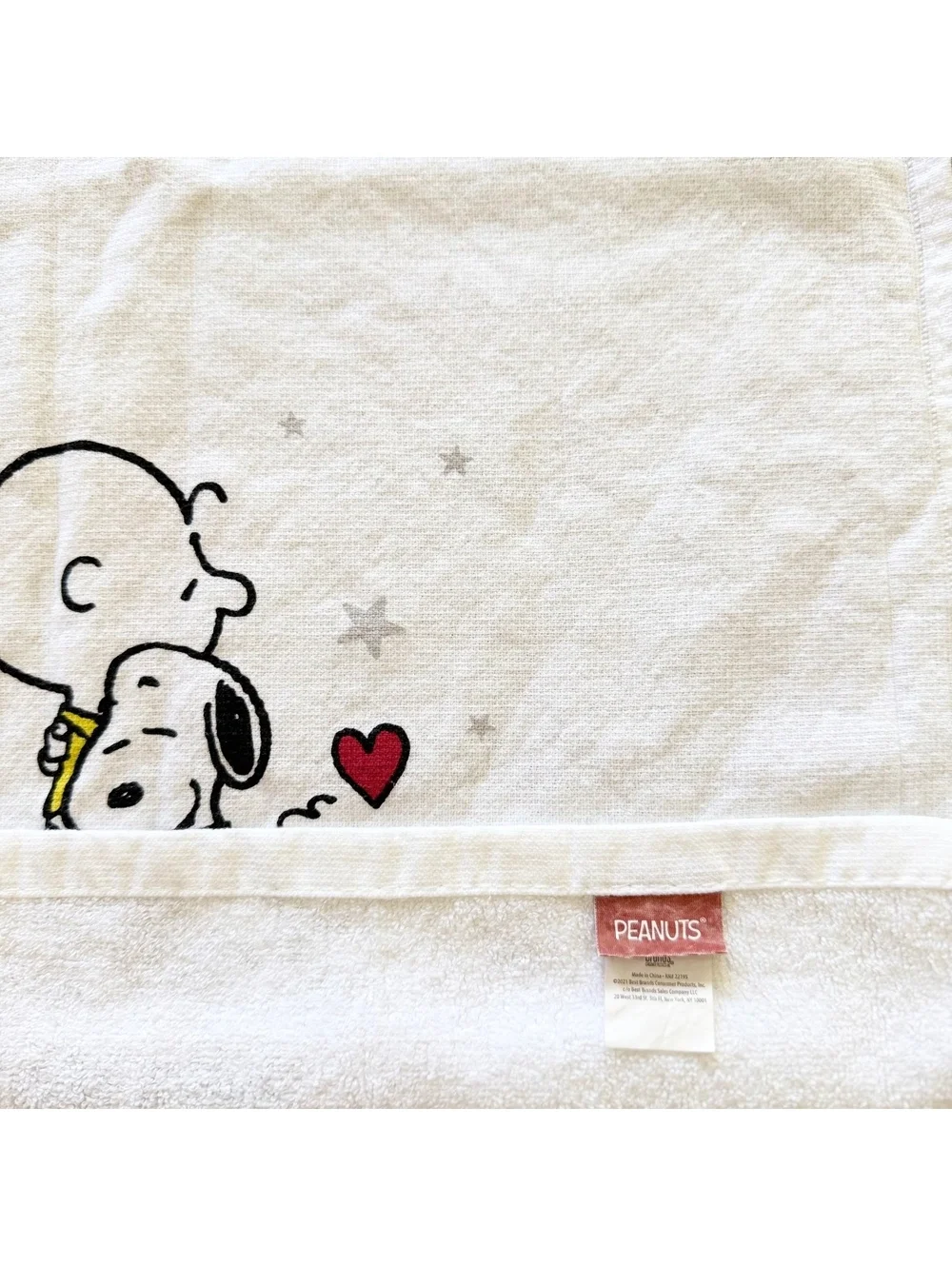Snoopy Charlie Brown Friends For Life Kitchen Hand Towels NWOT 2-Pack EUC
